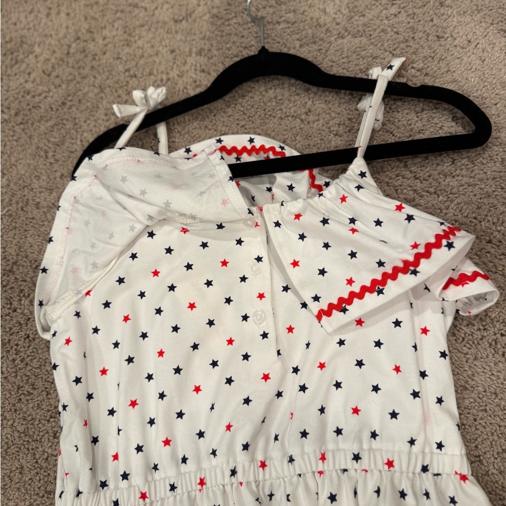 Janie and Jack White Star Print Dress size 10 - Picture 3 of 5